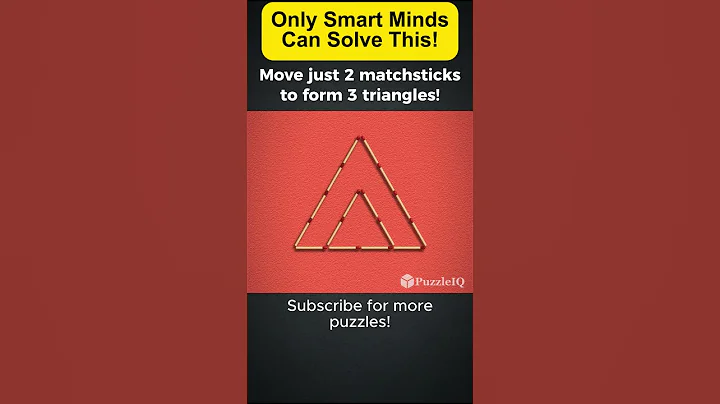 💡 Logic Puzzle – Move 2 Matchsticks to Make 3 Triangles!