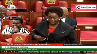 Laughter in Parliament as MPs react to Linet Toto kneeling before a male MP in the house!!