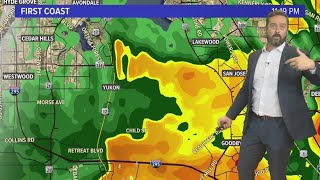 Evening lightning storms rule the sky Tuesday along the First Coast