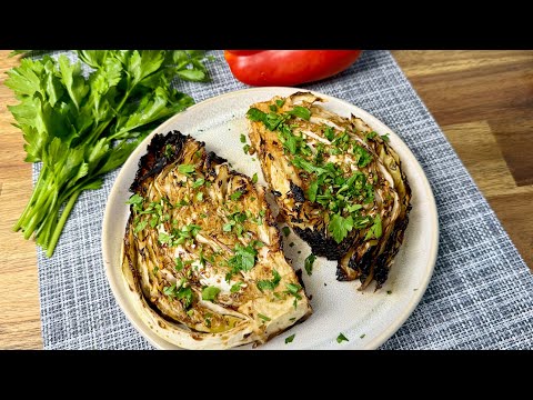 Incredibly Delicious! Crispy Balsamic, Honey Cabbage Steaks