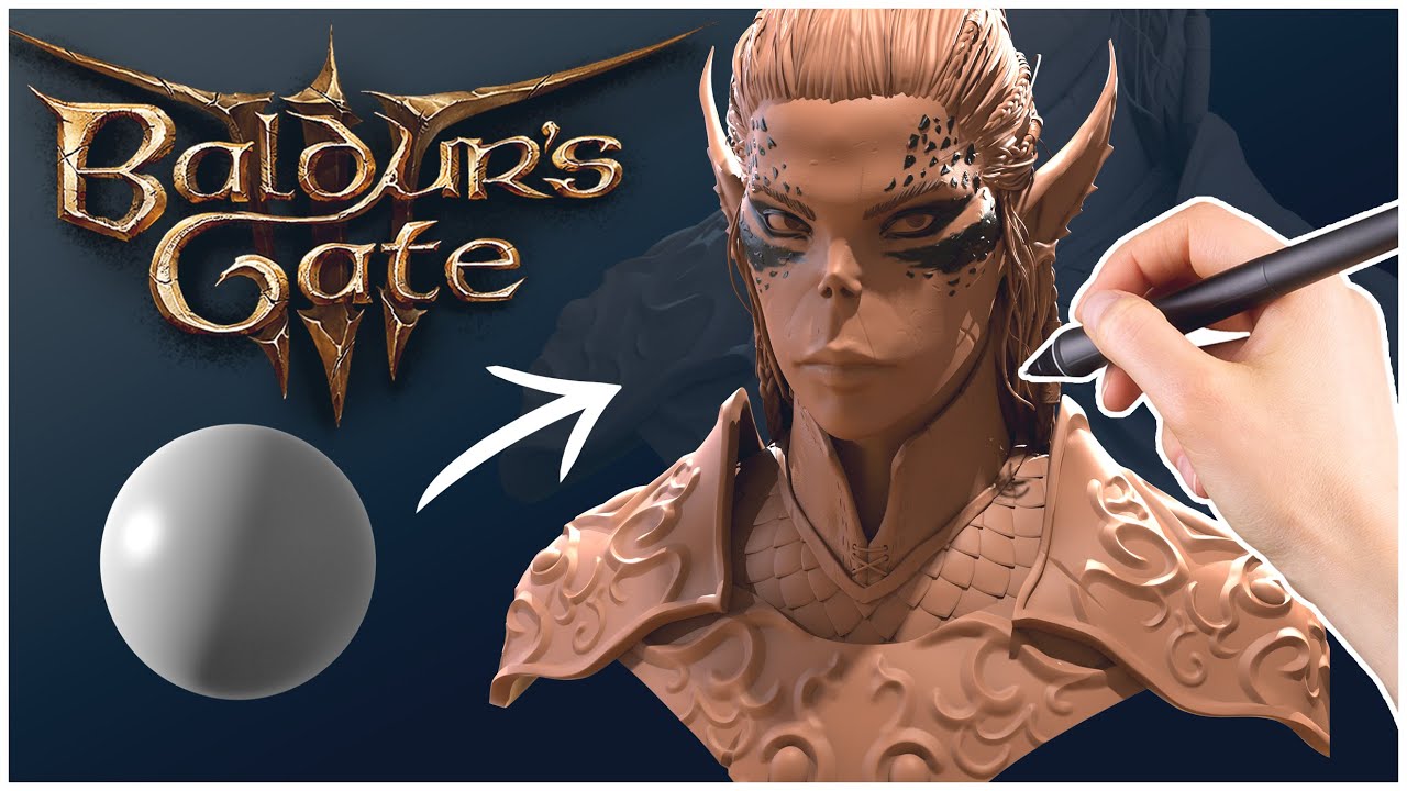 BALDUR'S GATE 3 LAE'ZEL BUST - HIGH DEFINITION 3D PRINTABLE : r