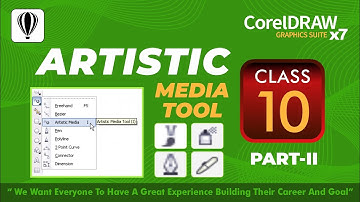 Artistic Media Tool Part -2 | CorelDraw Tutorial  Beginners | Corel x17  Class 10 | Hindi / Urdu