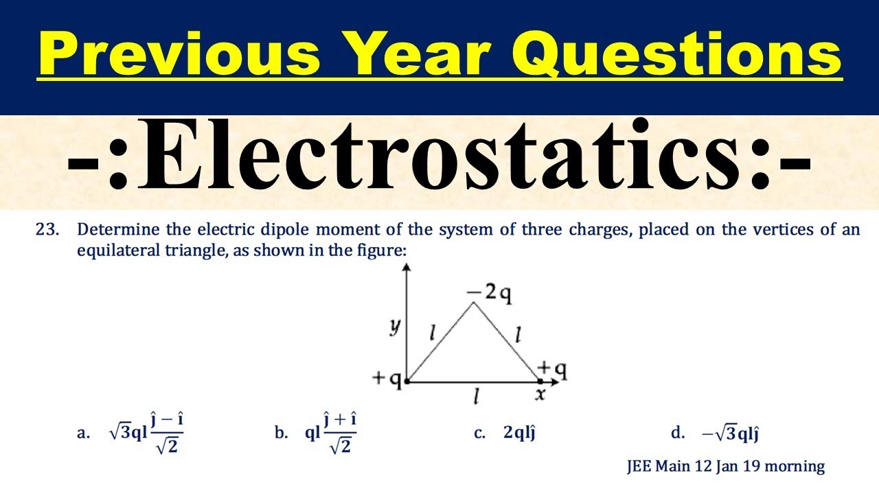 Determine the electric dipole moment of the system of three charges