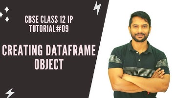 Class 12 Python Pandas | Creating DataFrame Object | DataFrame Object | In Hindi