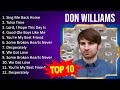 D o n W i l l i a m s 2023 - 10 Greatest Hits, Full Album, Best Songs