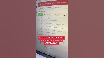 HOW TO RECOVER YOUR DELETED #facebookads! #facebookadstips #adsmanager #businessmanager