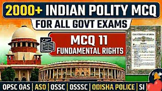 Target OPSC OAS, ASO, OSSC | Indian Polity MCQ 25 FUNDAMENTAL RIGHTS MCQ |#opsc #osssc #opscaso