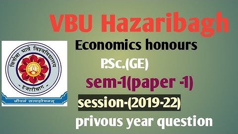 VBU Hazaribagh//generic paper political science//session-2019-22