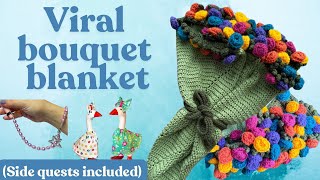 I Spent Weeks Making This Viral Crochet Bouquet Blanket 🌸 (plus a few distractions)