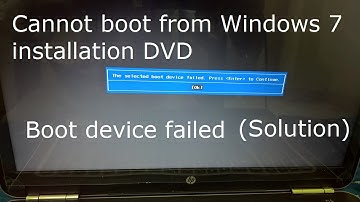How to fix The selected boot device failed. Press Enter to continue in HP Pavilion Laptop