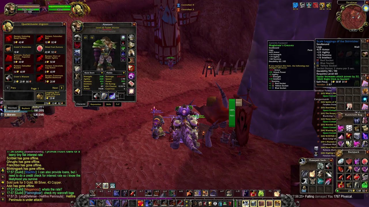 WoW TBC Hardcore #31 - Warrior - lvl 62 - Backup Warrior -  Quick Ramps / BF