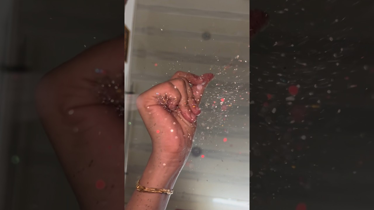 Best glitter video pouring glitter on camera | aesthetic glitter | 