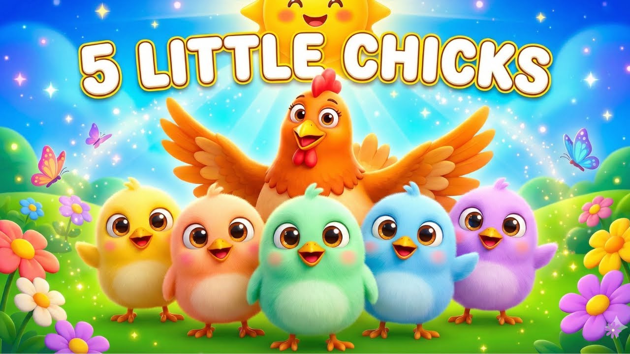 5 Little Chicks Song | Learn Colors & Counting | Fun Nursery Rhymes for ...