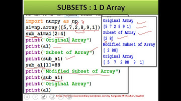 NumPy Indexing | Slicing | JOINING ARRAYS , Splitting Arrays , Arithmetic operations with Arrays