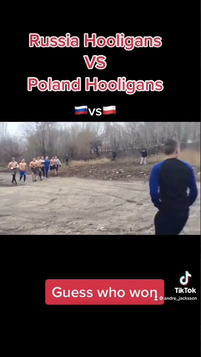 Russia Hooligans vs Poland Hooligans! #Hooligans #Ultras #Casuals #Shorts