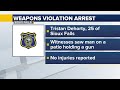 Man arrested on weapons violation in western Sioux Falls