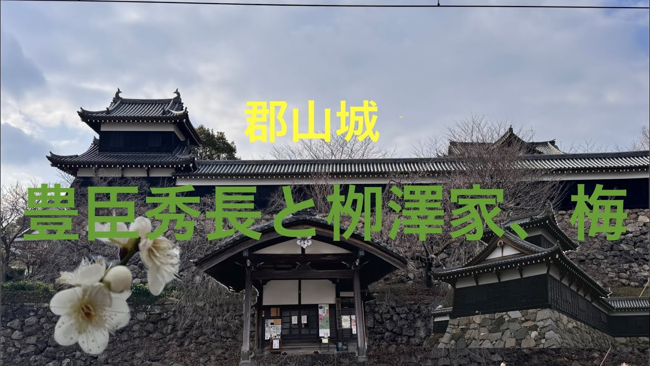 郡山城跡🏯と梅🌸
