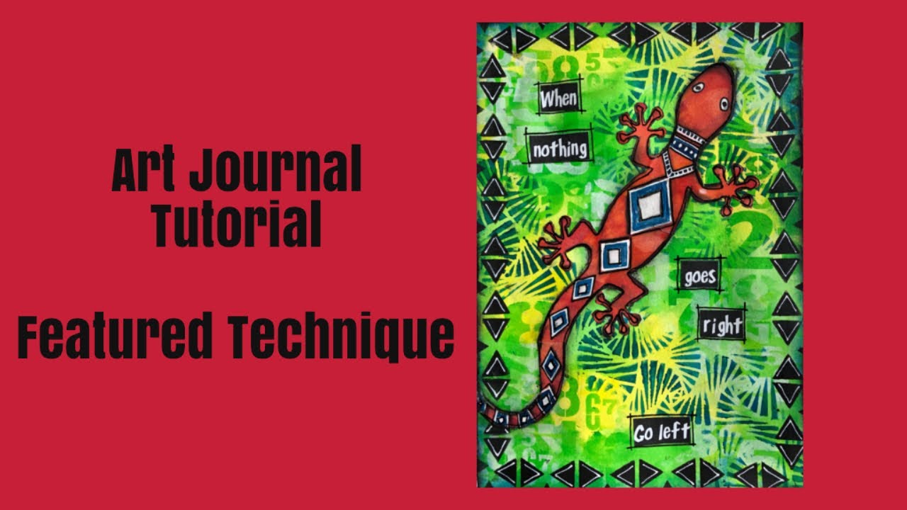 Mixed Media Art Journal Tutorial- Use Stencils 2 Ways