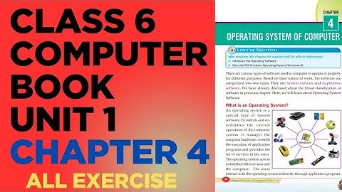 Class 6 computer book unit 1 chapter 4 // All Exercise// English Medium 