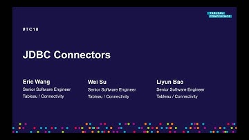 JDBC connectors in Tableau