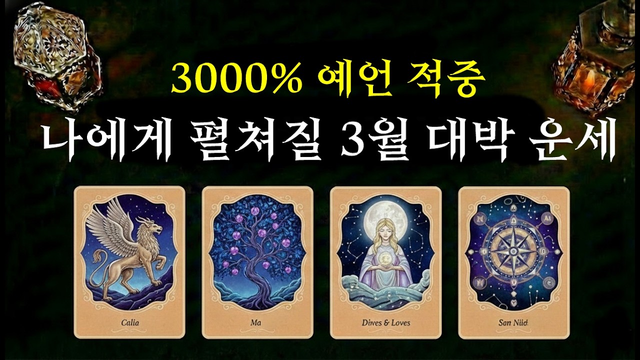[타로] 🌈3월에 대박 나는 나의 운세 👀 3000% 신점 예언( feat. 횡재수🔮금전💰커리어📈연애❤️건강💪)