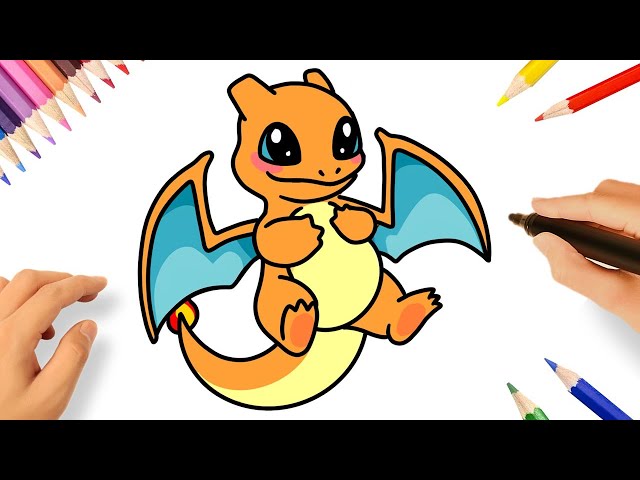 CapCut Tutorial como desenhar Charizard do Pokémon, passo á passo