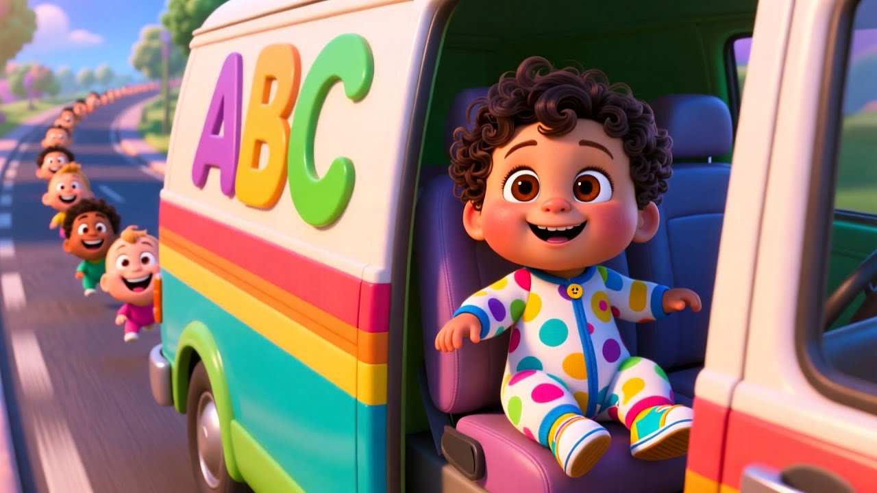 Learn ABC Van Parade 🚐🔤🎈 | Alphabet Song for Kids | Learn A to Z with Vehicles