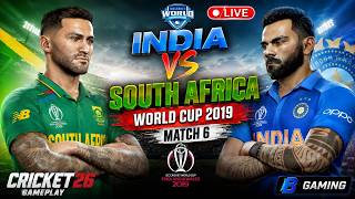 🔴 LIVE: INDIA vs SOUTH AFRICA | 2019 WORLD CUP | MATCH 6 | CRICKET 26 GAME PLAY | B GAMING screenshot 3