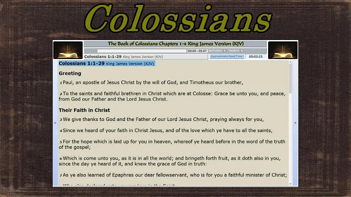 The Book of Colossians