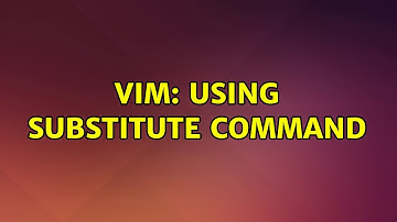 VIm: using substitute command