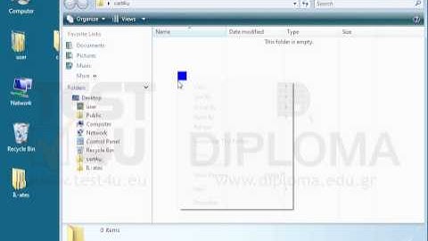 Create the following folder structure on the desktop: