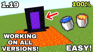 How To Make A Nether Portal With A Lava Pool! (Speedrun / Dream Portal) For All Minecraft Versions!