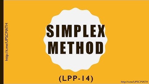 UPSC MATHS OPTIONAL | SIMPLEX METHOD | LPP 14