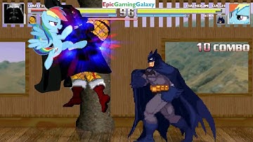 Batman And Rainbow Dash VS Darth Vader And Shocker In A MUGEN Match / Battle / Fight