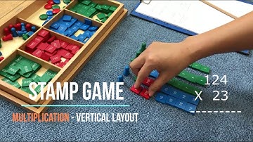 [VMI] Math - Stamp Game - Multiplication : Vertical Layout - Montessori