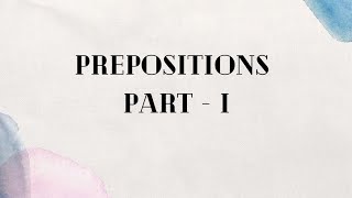 Prepositions- I youtube education englishgrammar india language icse cbse