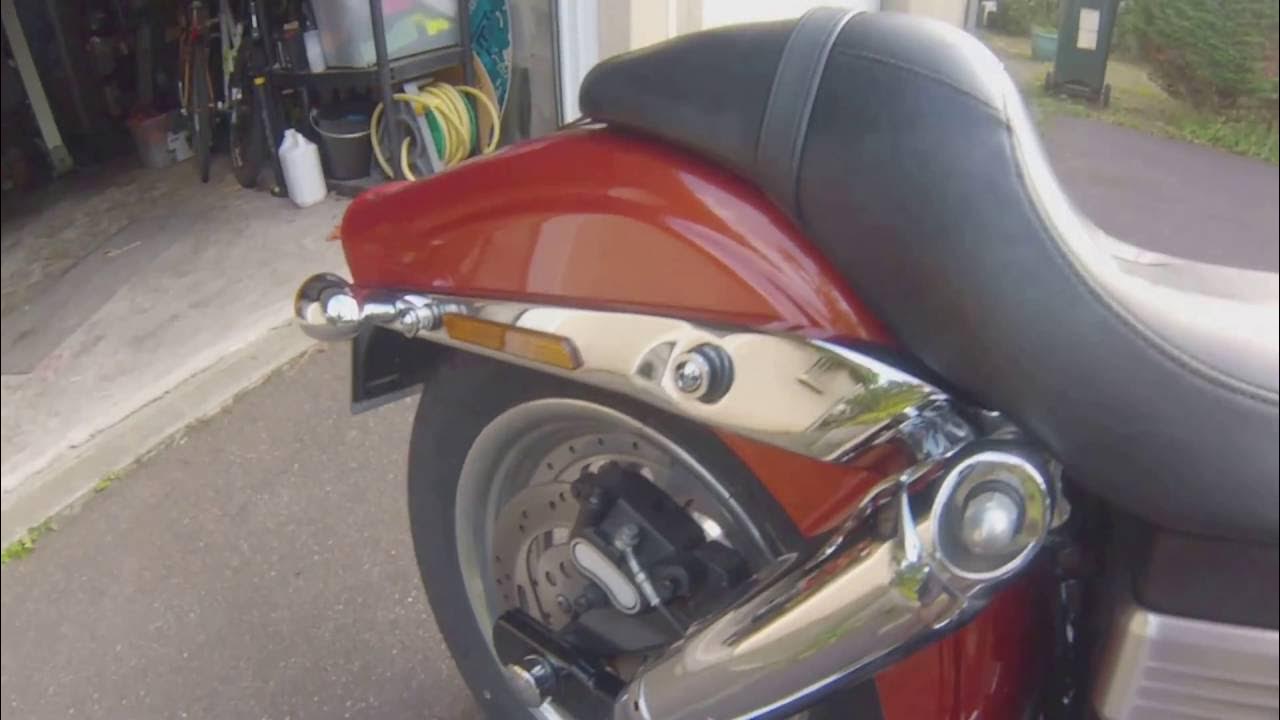 Fat Bob V&H Twin slash 3" / quiet baffles YouTube