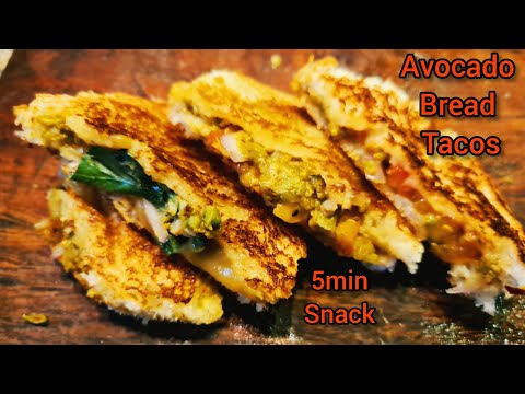 Video Avocado bread tacos,simple and tasty snack,5min snack - youtube