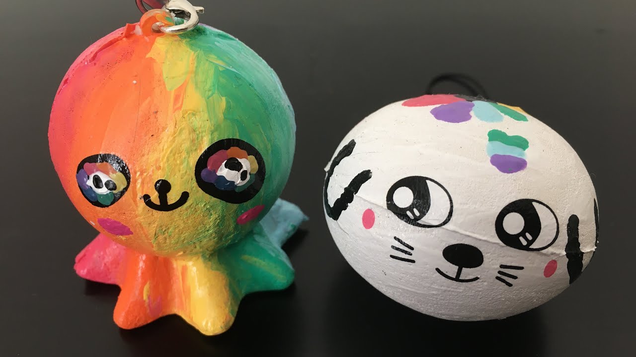 Painting on Kawaii Squishies: Rainbow Octopus and Awkward Seal