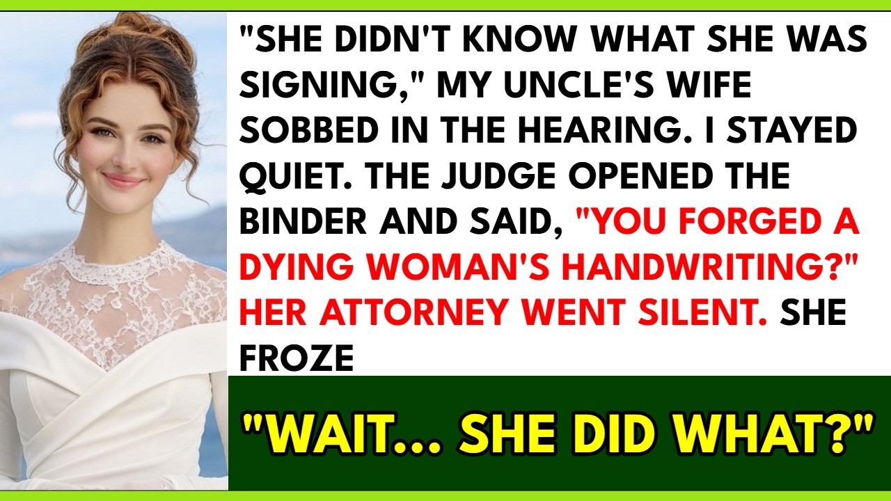 She walked into that mediation wearing my grandmother’s pearl earrings and told the judge I was too grief-stricken to see reality. Renata, my uncle’s wife, had filed to overturn my grandmother’s...