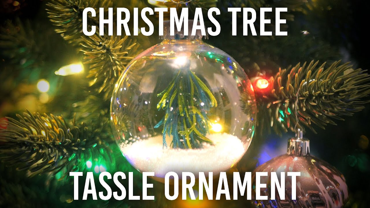Christmas Tree Tassle Ornament DIY