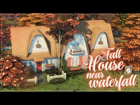 Fall House Near Waterfall│SpeedBuild│NO CC [The Sims 4]