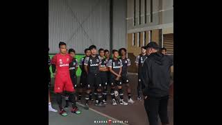 Madura united latihan perdana hujan deras sekali