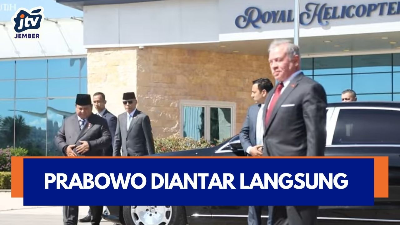 [LIVE] Kemudikan Mobil Sendiri, Raja Abdullah II Antar dan Lepas Keberangkatan Prabowo