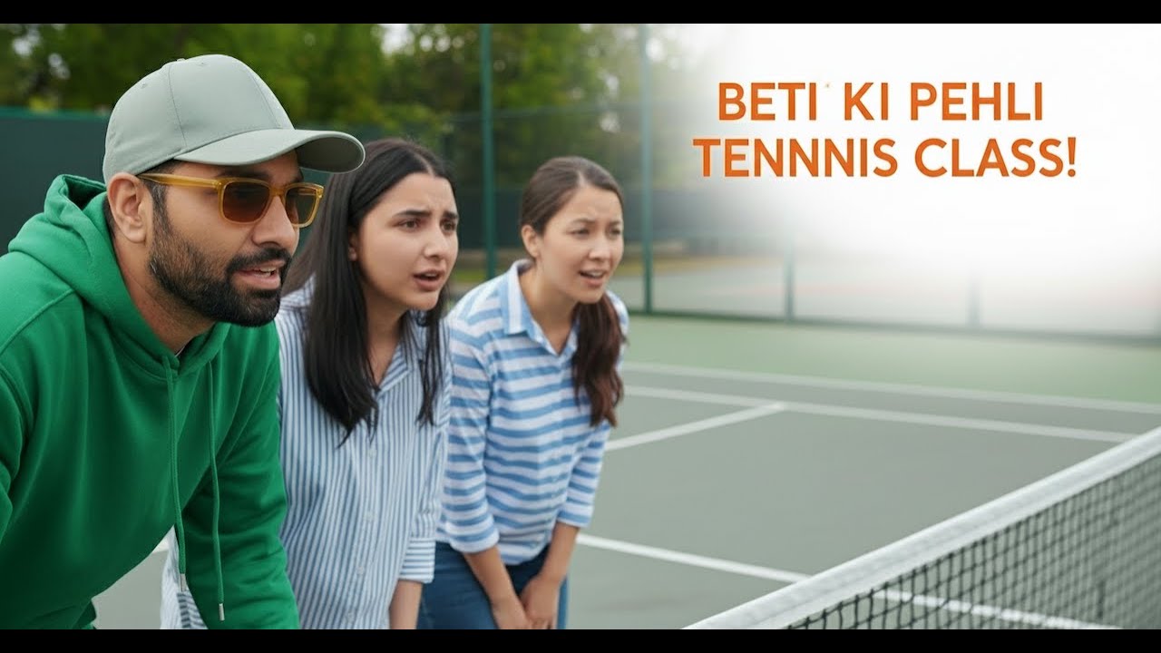 Zaira’s First Ever Tennis Class in Canada! 🎾 (Her Nervous Reaction) | Indian Family Vlog