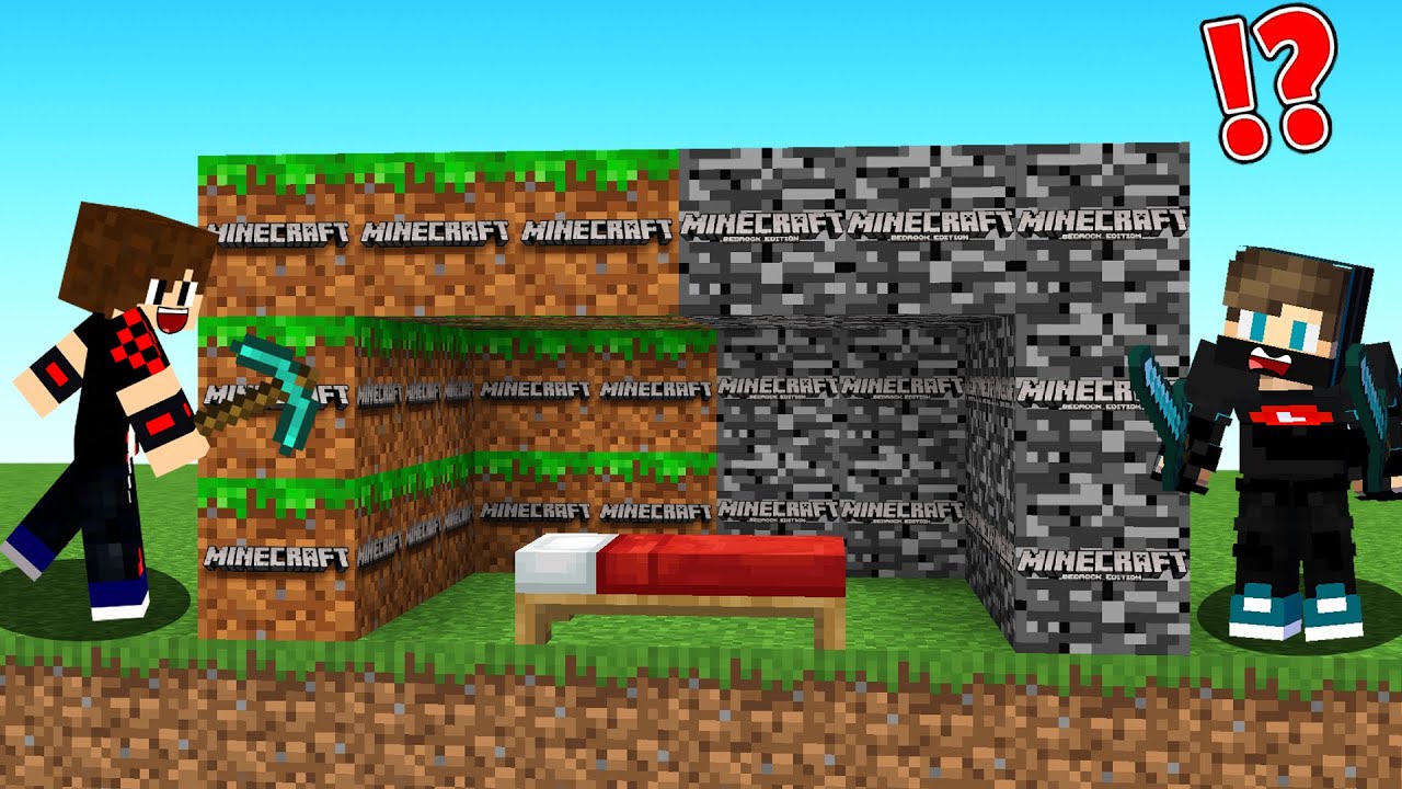ماين كرافت : حماية حرب السرير ولكن نسخة بلوكات حظ ماين كرافت البيدروك ضد الكمبيوتر !!؟ 😱🔥