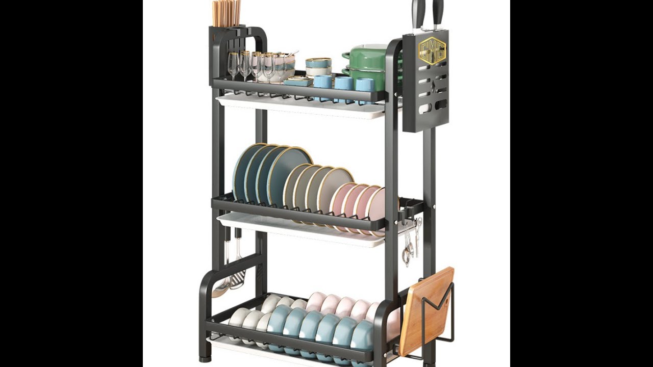 Multifunctional Kitchen Utensil Holder |3-Leveldish Drainer