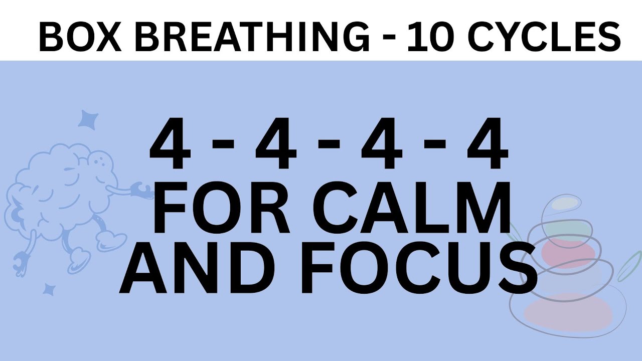 10 Rounds Box Breathing Technique with Animated Guide for Calm and Focus - Day 1 of 10