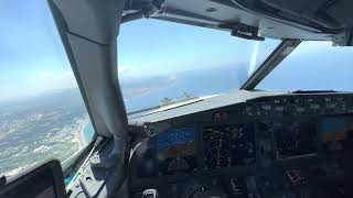 Landing the 737MAX at Rhodes Airport. Enjoy the views! [4K HDR]