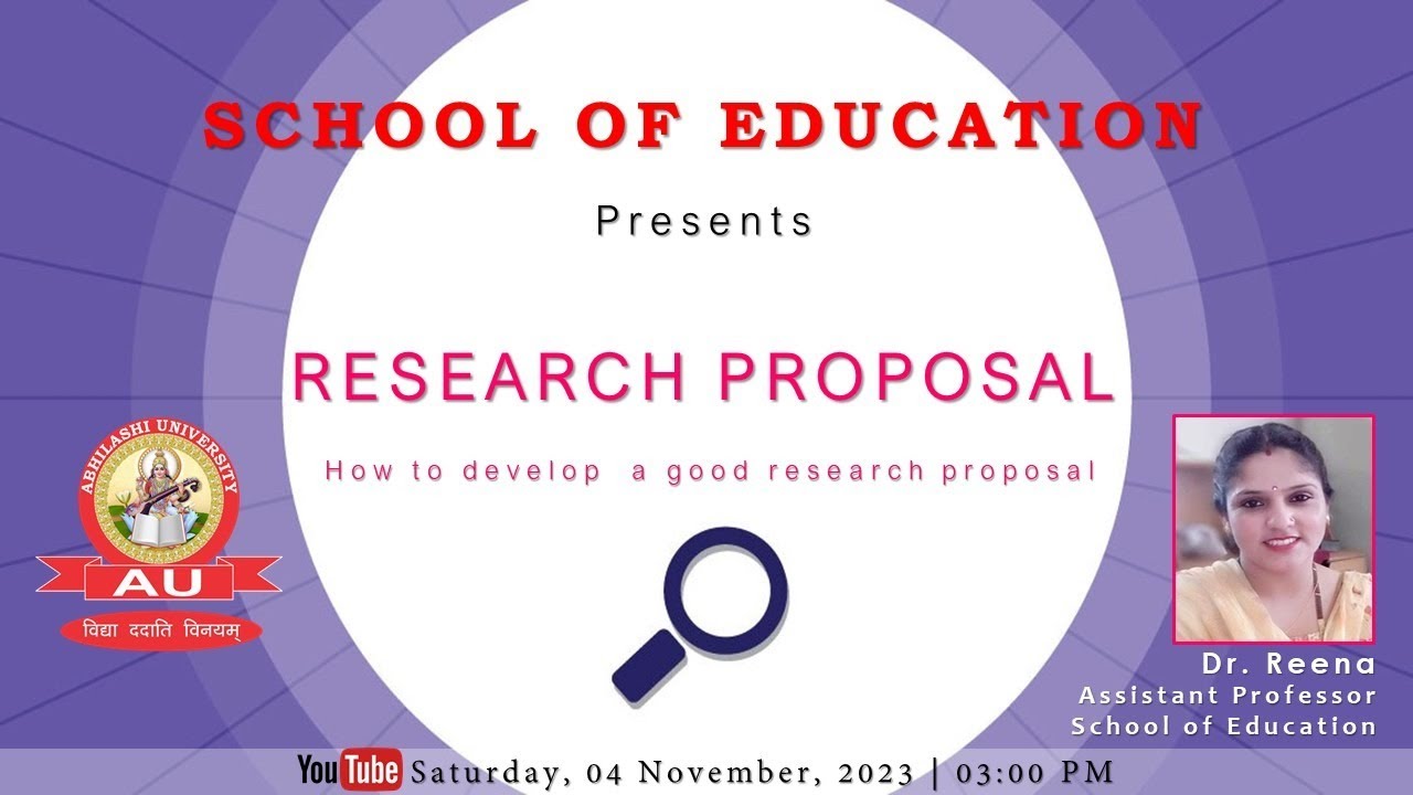 Research Proposal - How to develop a good research proposal. - YouTube